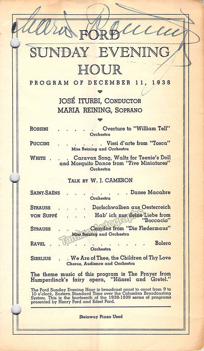 Reining, Maria - Signed Program