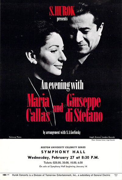 Di Stefano, Giuseppe - Concert Playbill Boston 1974