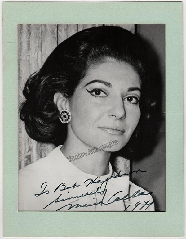 Callas, Maria - Signed Photo 1971