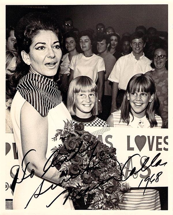 Callas, Maria - Signed Photo 1968