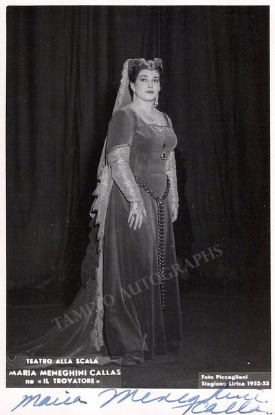 Callas, Maria - Signed Photo in Trovatore