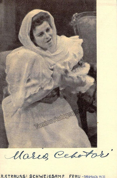 Cebotari, Maria - Signed Photo in Die Schweigsame Frau, World Premiere 1935