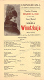 Singer Recitals at Carnegie Hall 1909-1925 - Lot of 10 Playbills
