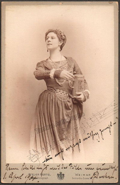 Gutheil-Schoder, Marie - Signed Cabinet Photo in Der Pfeifertag 1900