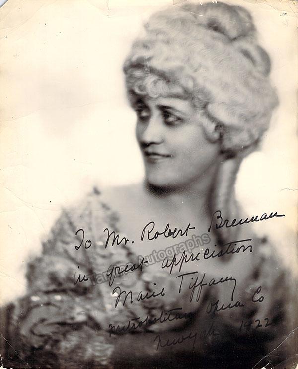 Tiffany, Marie - Signed Photograph in Role 1922