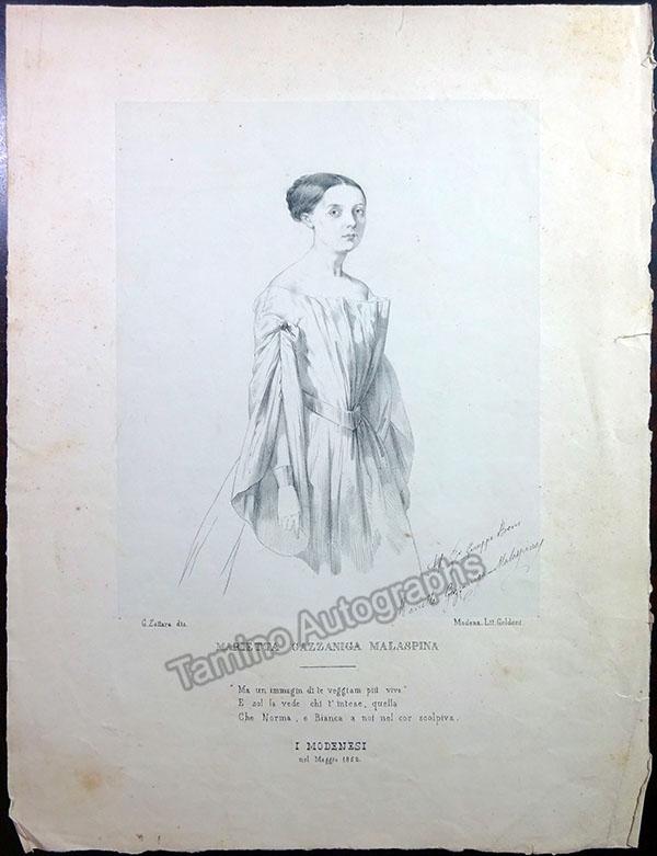 Gazzaniga, Marietta - Large Print Signed 1852