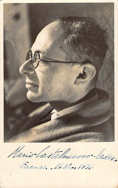 Castelnuovo-Tedesco, Mario - Signed Photograph 1936