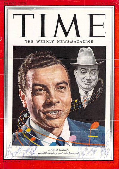 Lanza, Mario - Signed TIME Magazine Cover