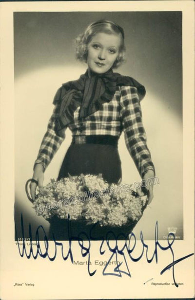 EGGERTH, Marta (Various Autographs)