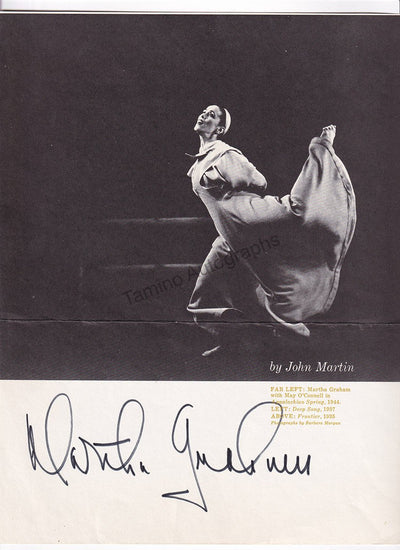 Graham, Martha - Signed Photo