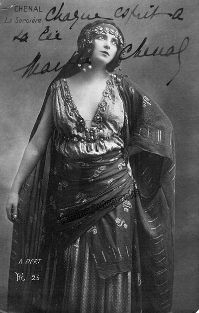 Chenal, Marthe - Signed Photo in La Sorciere, World Premiere 1912