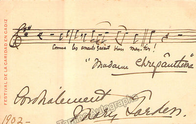 Autograph Musical Quote Signed