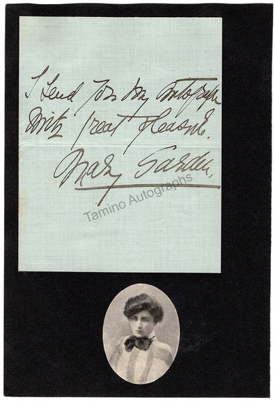 Garden, Mary - Autograph Note Signed