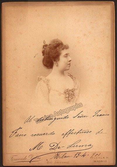 De Lerma, Mathilde - Signed Cabinet Photograph 1900