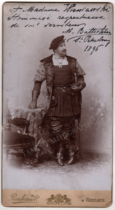 Battistini, Mattia - Signed Cabinet Photo 1896