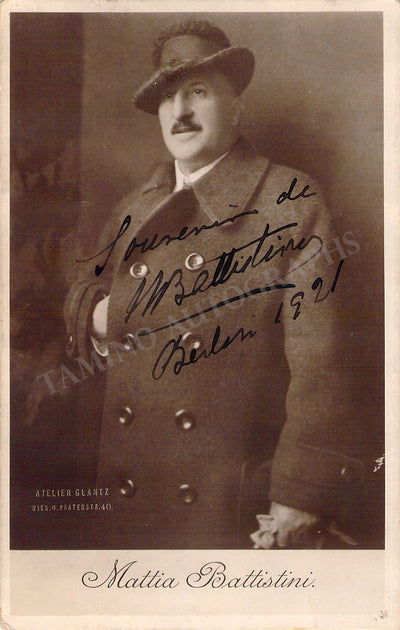 Battistini, Mattia - Signed Photograph 1921