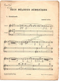 Ravel, Maurice - Signed Score "Deux Melodies Hebraiques"