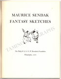 Sendak, Maurice - Signed Book "Fantasy Sketches"