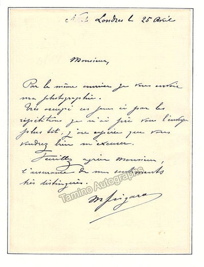 Frigara, Maurice - Autograph Letter Signed