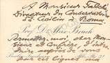 Bruch, Max - Autograph Note Signed on Business Card