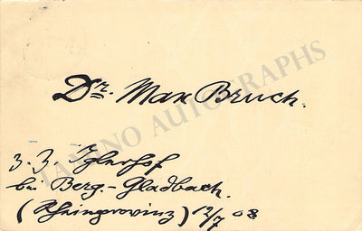 Bruch, Max - Signed Card