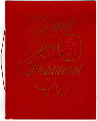 Met Opera - Old Building Farewell Gala Restaurant Menu 1966