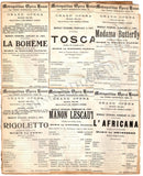 Opera Unsigned Program Clips - Set of 48 Pages