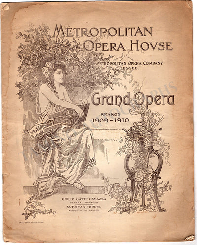 Il Trovatore - Met Opera Program 1909