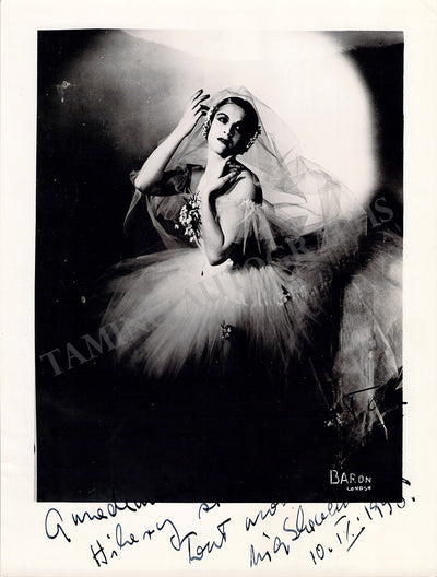 Slavenska, Mia - Signed Photograph 1958