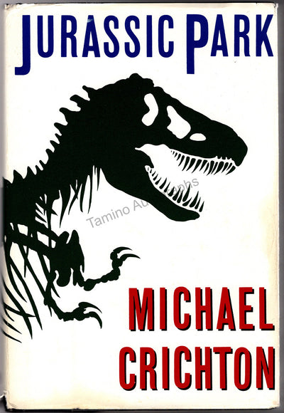 Crichton, Michael - Signed Book "Jurassic Park"