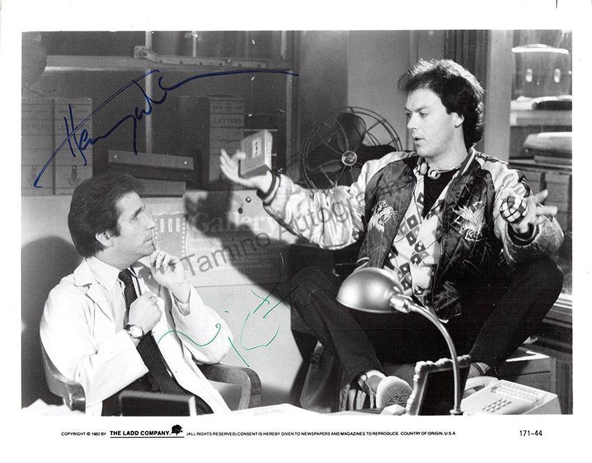 Keaton, Michael - Winkler, Henry - Double Signed Photograph in "Night Shift" - Tamino