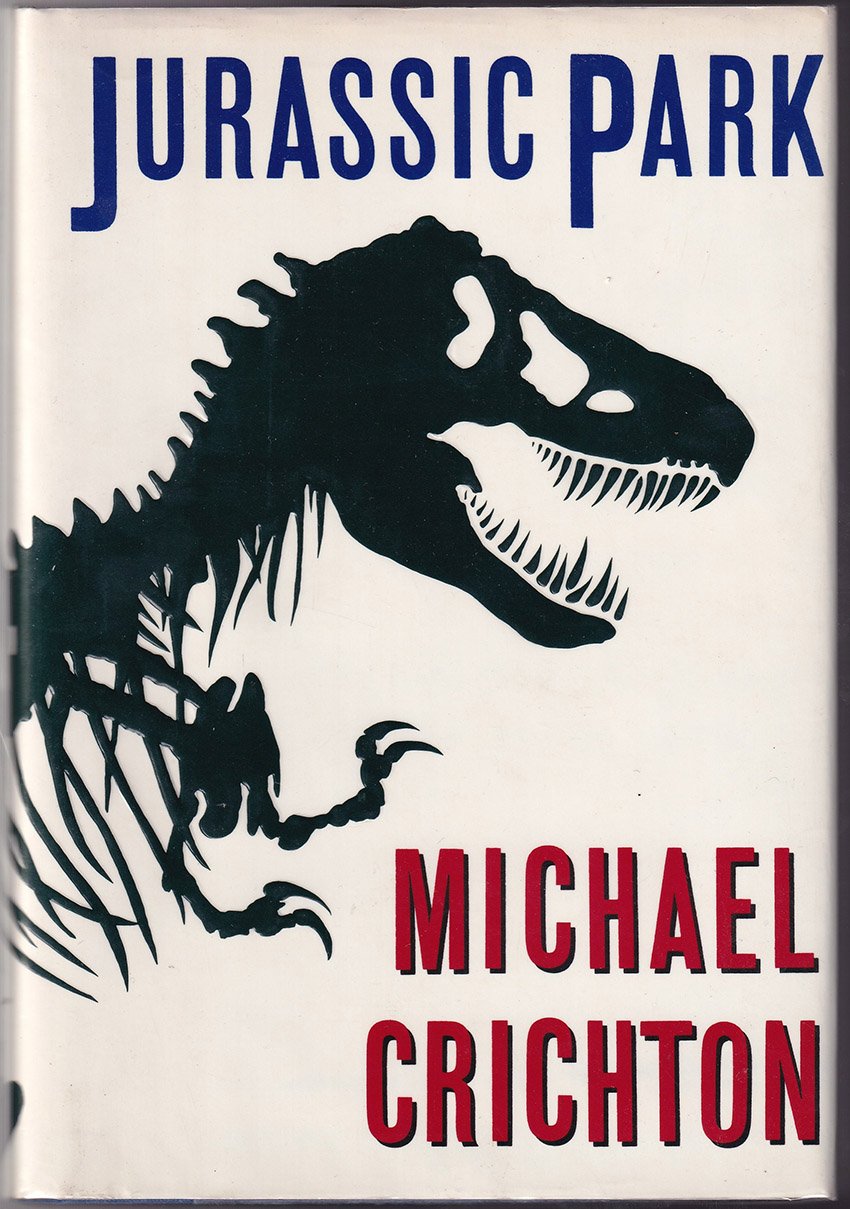 Crichton, Michael - Signed Book "Jurassic Park"