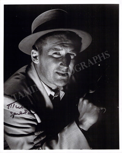 Spillane, Mickey - Signed Photograph & Card