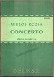 Rozsa, Miklos - Signed Score Concerto for String Orchestra 1945