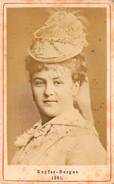 Kupfer-Berger, Mila - Vintage CDV Unsigned