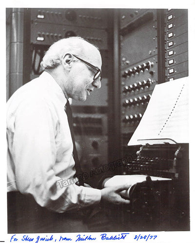 Babbitt, Milton - Signed Photograph 1977