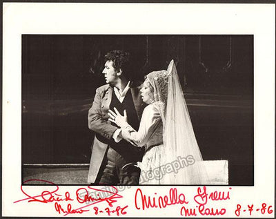 Freni, Mirella - Domingo, Placido - Double Signed Photo 1986