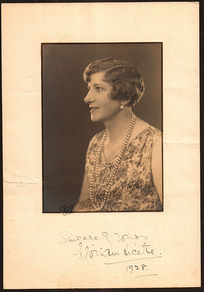 Licette, Miriam - Signed Photograph 1928