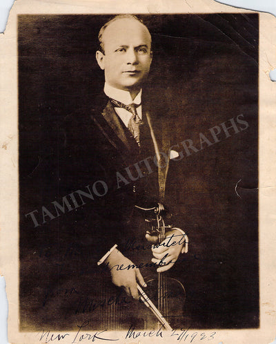 Elman, Mischa - Signed Photograph 1923