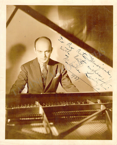 Levitzki, Mischa - Signed Photograph 1937