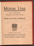 Schillings, Max von - Kemp, Barbara - Double Signed "Mona Lisa" Libretto with Music Quote
