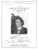 Caballe, Montserrat - Signed Program San Francisco 1987