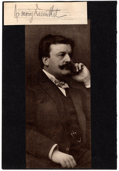 Rosenthal, Moriz - Signature & Photograph