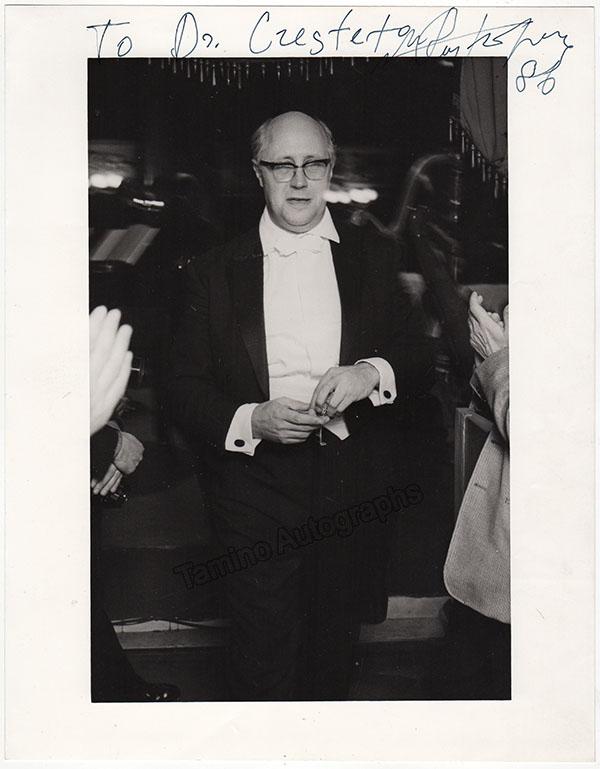 Rostropovich, Mstislav - Signed Photograph 1986