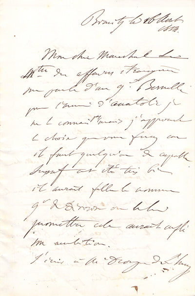 Napoleon III - Autograph Letter Signed 1854