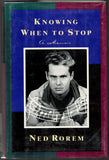 Rorem, Ned - Signed Book "Knowing When to Stop - A Memoir"