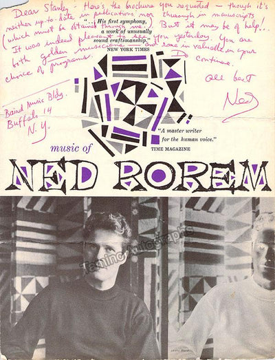 Rorem, Ned - Signed Photograph