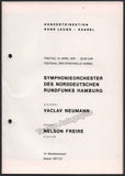 Freire, Nelson - Neumann, Vaclav - Signed Program Kassel, Germany 1972