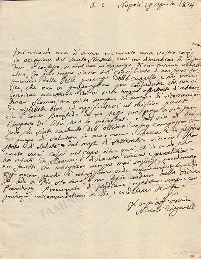 Zingarelli, Nicolo - Autograph Letter Signed 1814