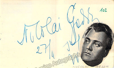 Gedda, Nicolai - Roon, Elisabeth - Signed Album Page